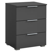 ÉJJELISZEKRÉNY szürke  - alumínium színű/szürke, Modern, faalapú anyag (47/62/42cm) - Rauch Möbel
