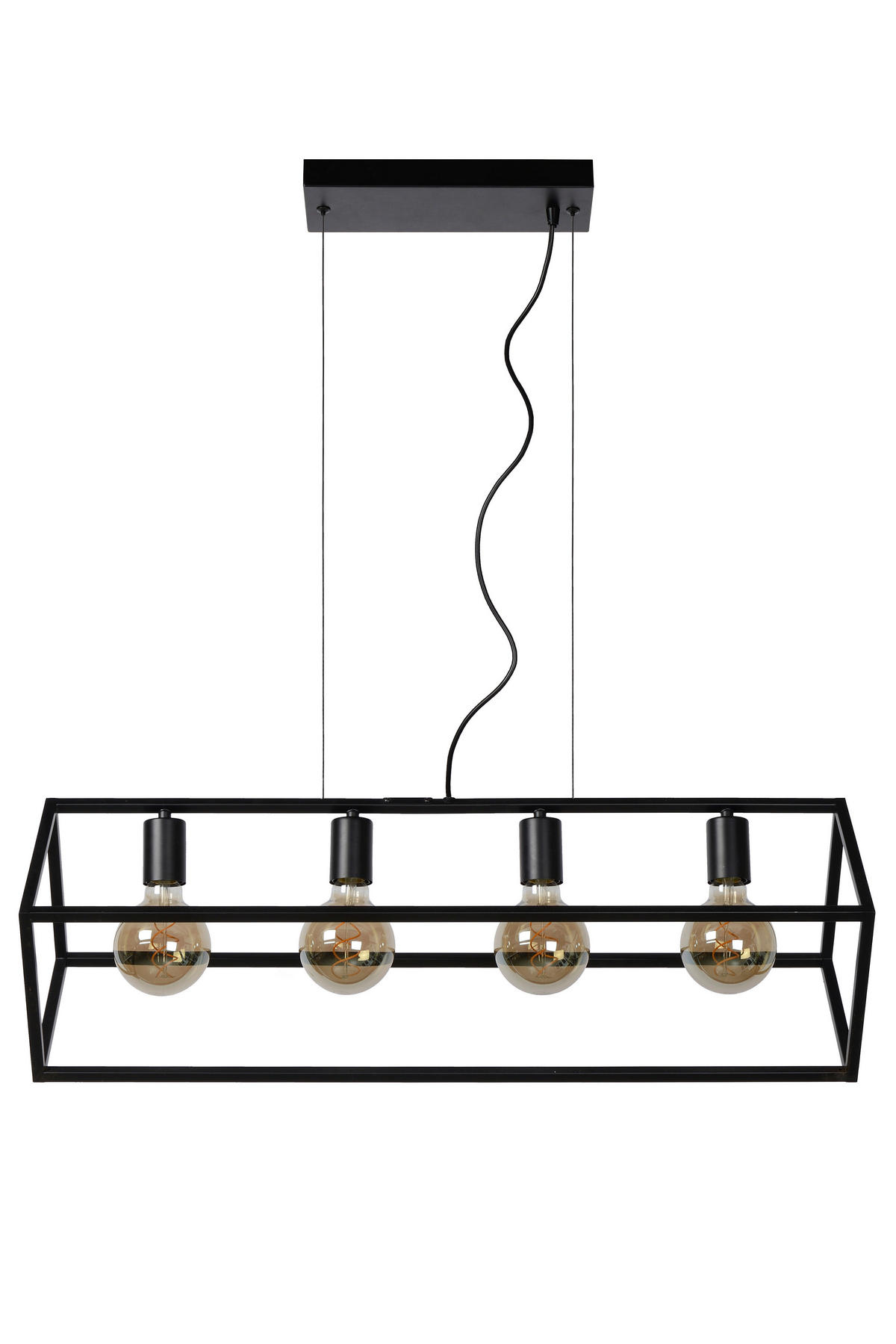 HÄNGELEUCHTE 80/28/161 cm  - Schwarz, Basics, Metall (80/28/161cm) - Lucide