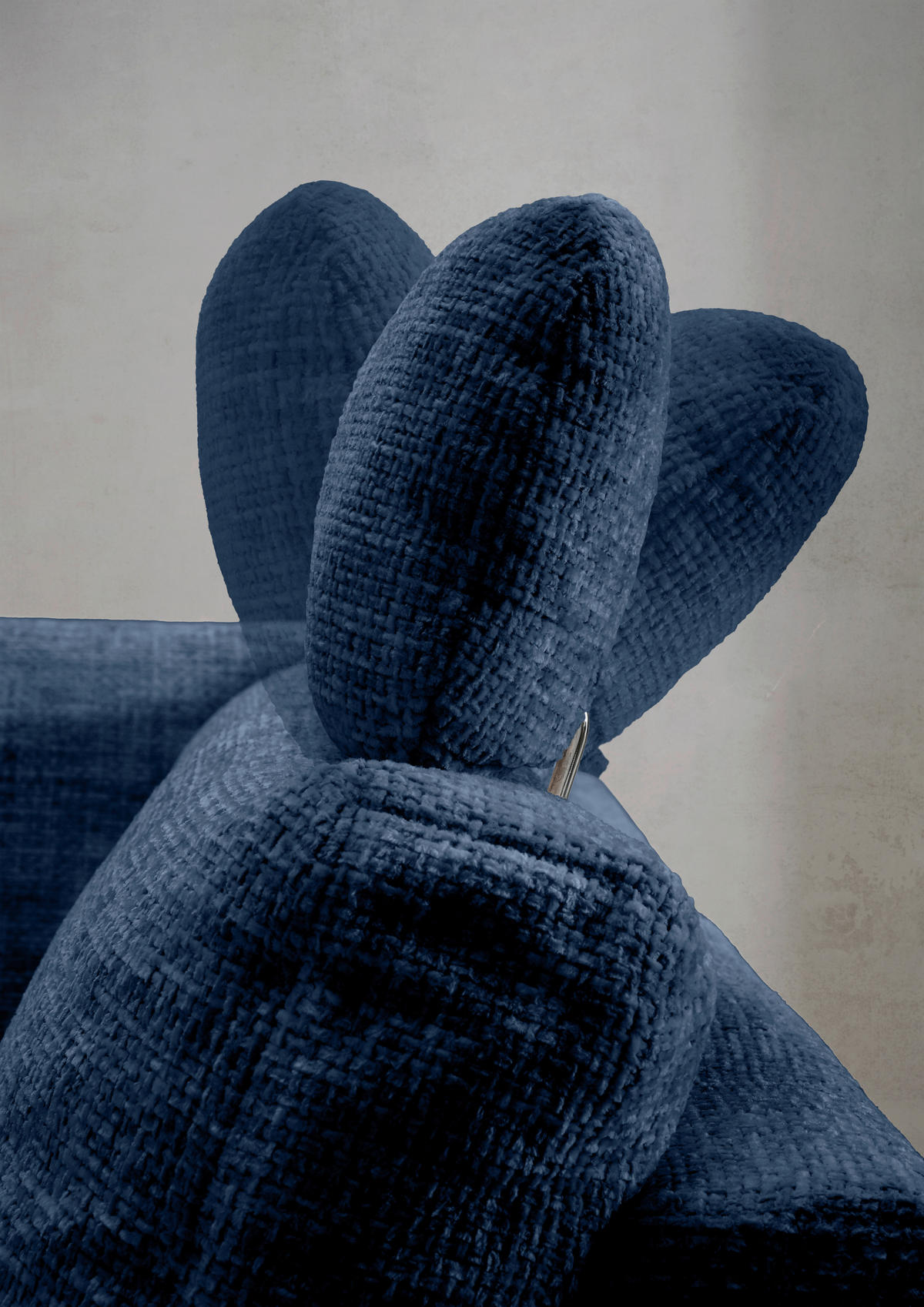 ECKSCHLAFSOFA  mit Liegefunktion, Rücken echt, Armteil links Struktur Blau  - Wildeiche/Blau, MODERN, Holz/Textil (265/206cm) - Livetastic