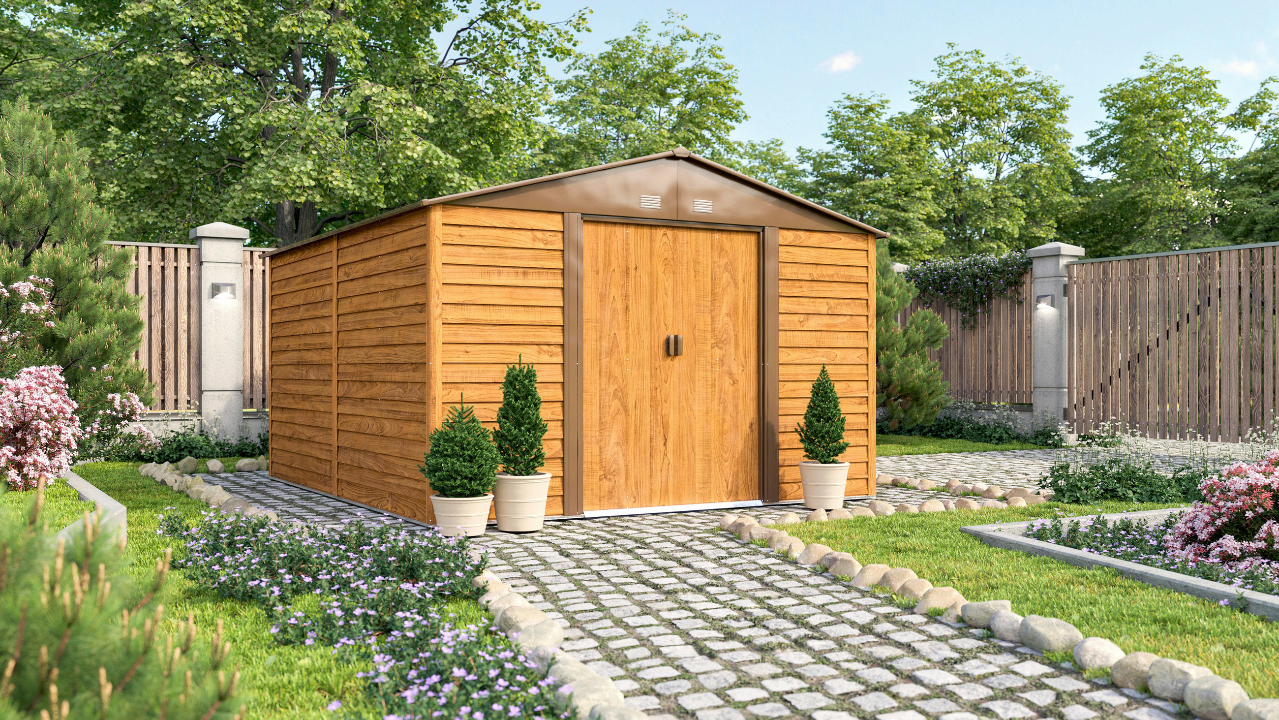 Gerätehaus Ohne Boden 366x220x366 Cm