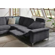 WOHNLANDSCHAFT in Chenille Dunkelgrau  - Dunkelgrau/Alufarben, Design, Textil/Metall (170/333/265cm) - Dieter Knoll