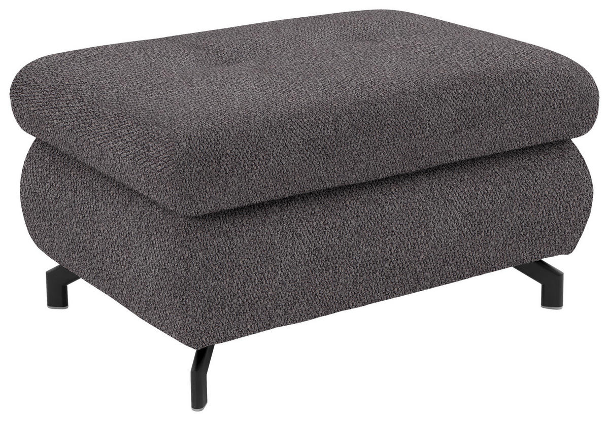 ECKSOFA in Chenille Anthrazit  - Anthrazit/Schwarz, Design, Textil/Metall (310/220cm) - Beldomo Style