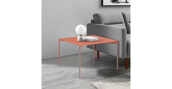 COUCHTISCH 60/60/40 cm quadratisch Terracotta  - Terracotta, Design, Metall (60/60/40cm) - Carryhome