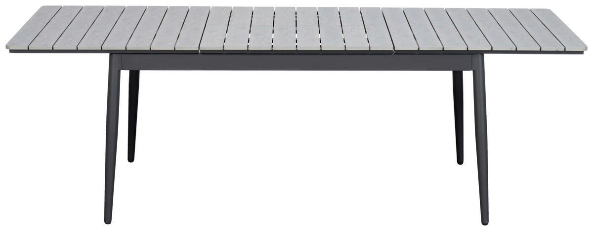 GARTENTISCH 160-240/90/78 cm Metall, Kunststoff rechteckig  - Anthrazit/Grau, MODERN, Kunststoff/Metall (160-240/90/78cm) - Ambia Garden