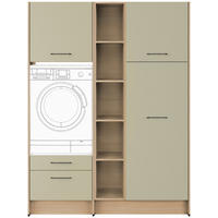 HAUSWIRTSCHAFTSRAUM  in Eichefarben, Salbeigrün  - Eichefarben/Salbeigrün, Basics, Holzwerkstoff (154,8cm) - Impuls