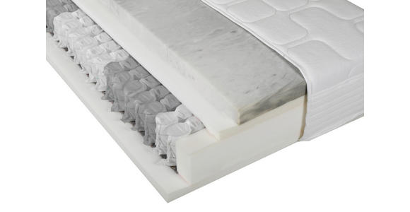 BOXSPRINGMATRATZE inkl. Topper Höhe ca.  - Weiß, Basics, Textil (90/190cm) - Xora