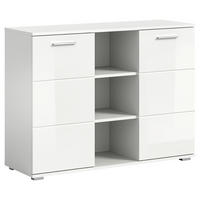 KOMMODE 110/83/37 cm Weiss Hochglanz  - Weiss Hochglanz, Design, Holzwerkstoff/Kunststoff (110/83/37cm) - MID.YOU