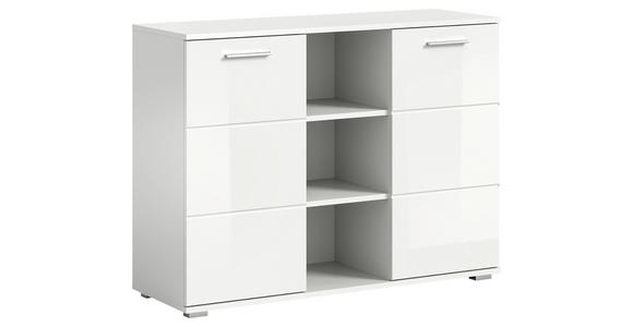 KOMMODE , 110/83/37 cm,  - Weiß Hochglanz, Design, Holzwerkstoff/Kunststoff (110/83/37cm) - Xora