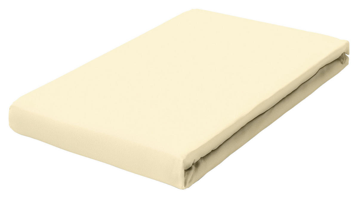 TOPPER-SPANNLEINTUCH 90-100/190-220 cm Jersey  - Hellgelb, Basics, Textil (90-100/190-220cm) - Schlafgut