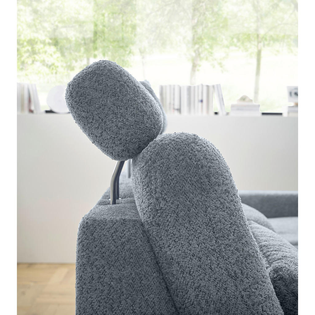 Thumbnail - SetOne by Musterring Ecksofa, Blau, Textil, 3-Sitzer, Ottomane rechts, L-Form, 294x184 cm, Made in EU, Typenauswahl, Fuß...