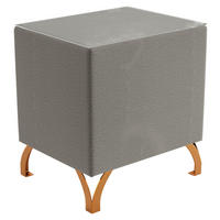 NACHTSCHRANK 45/55/45 cm  - Grau/Kupferfarben, Design, Glas/Textil (45/55/45cm) - Esposa