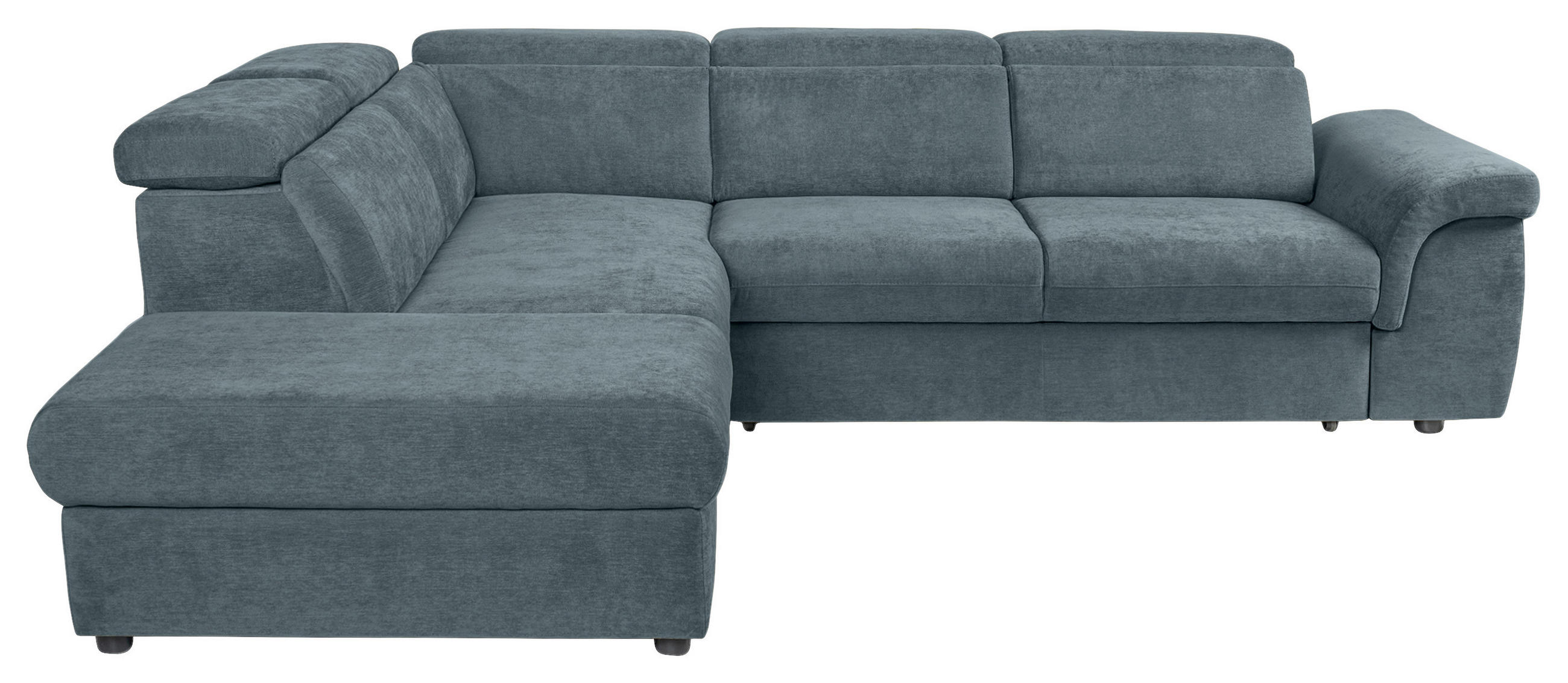 ECKSOFA Blau Flachgewebe  - Blau/Schwarz, KONVENTIONELL, Kunststoff/Textil (235/280cm) - Carryhome