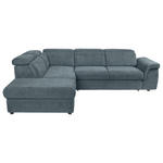 ECKSOFA Blau Flachgewebe  - Blau/Schwarz, KONVENTIONELL, Kunststoff/Textil (235/280cm) - Carryhome