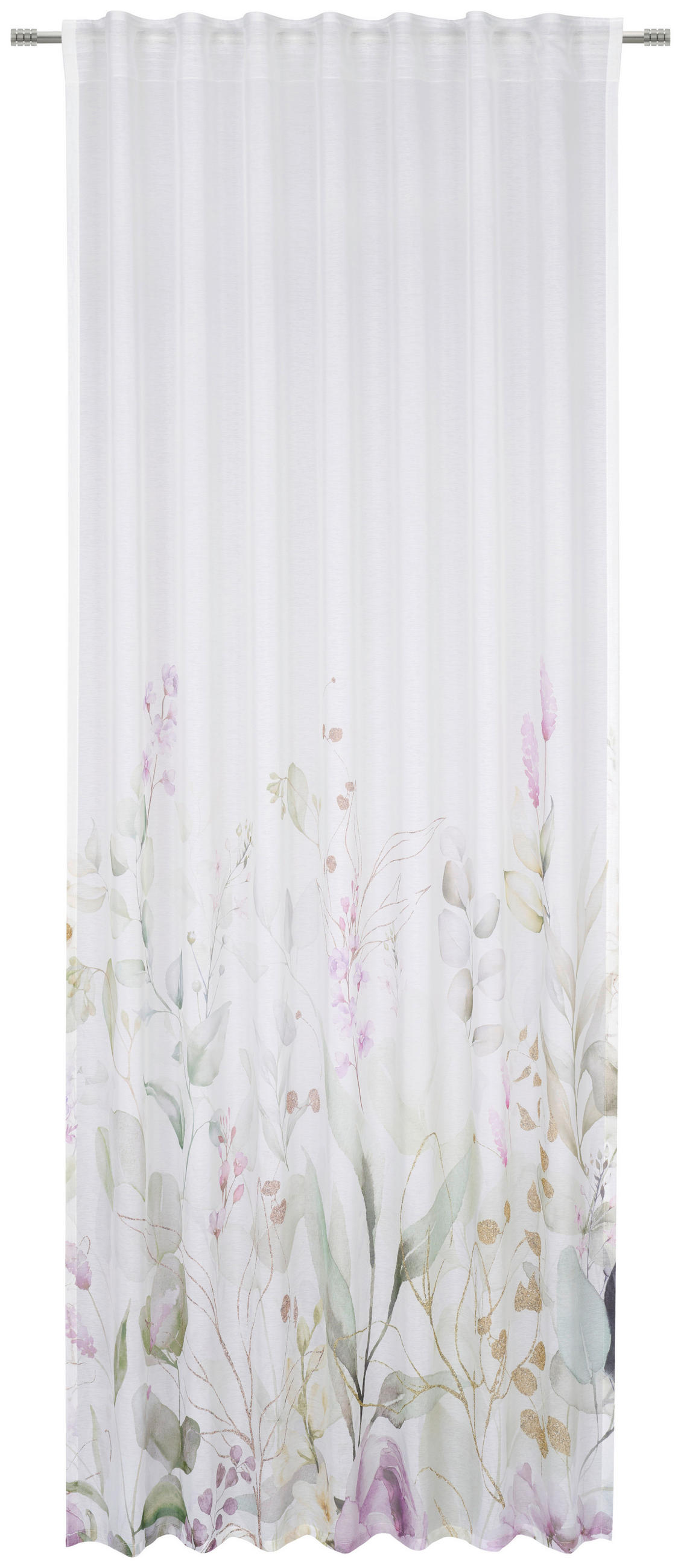 HOTOVÝ ZÁVES, polopriehľadné, 140/245 cm - lila/viacfarebná, Konventionell, textil (140/245cm) - Esposa