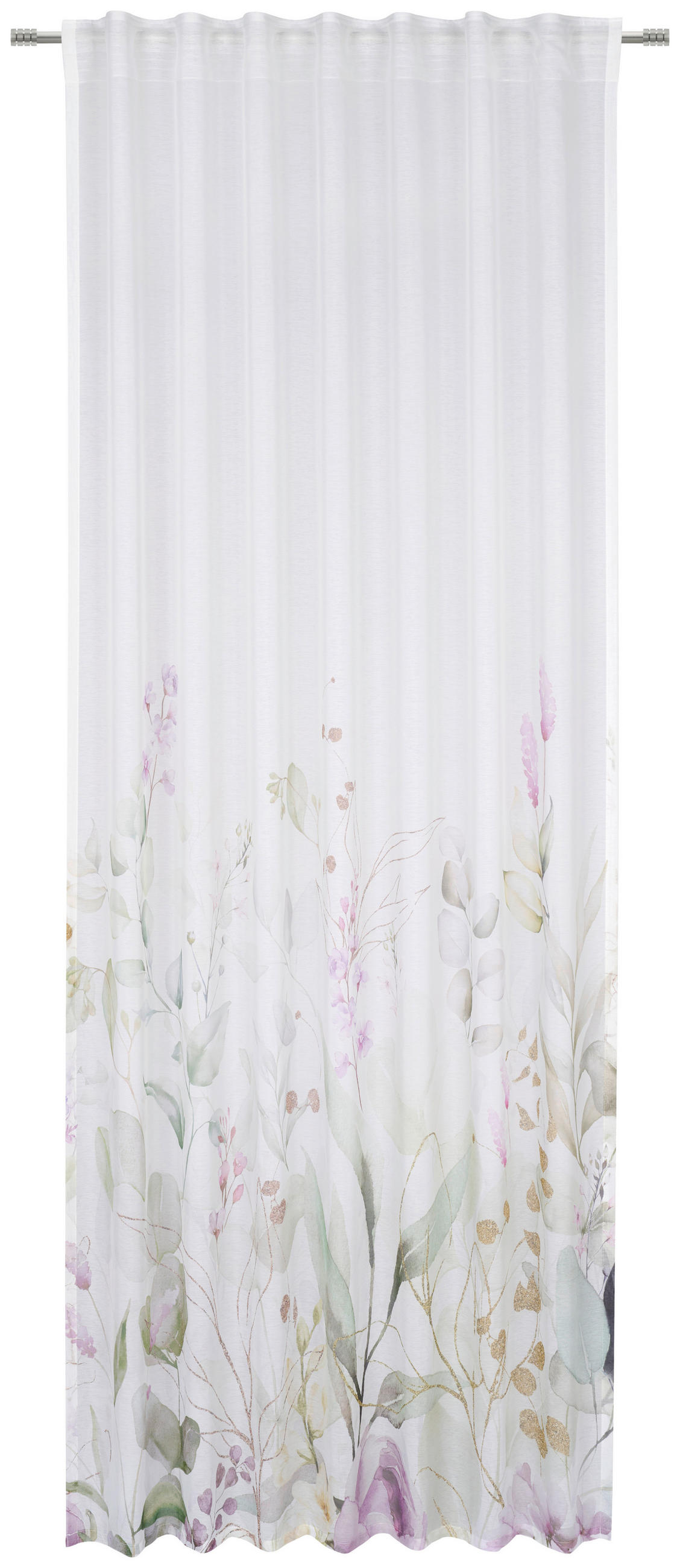 HOTOVÝ ZÁVĚS, poloprůhledné, 140/245 cm - vícebarevná/fialová, Konvenční, textil (140/245cm) - Esposa