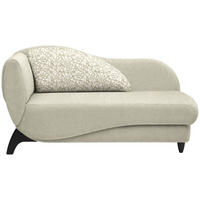 RÉCAMIERE in Webstoff Beige  - Beige/Schwarz, Modern, Holz/Textil (171-190/87/84cm) - Joka