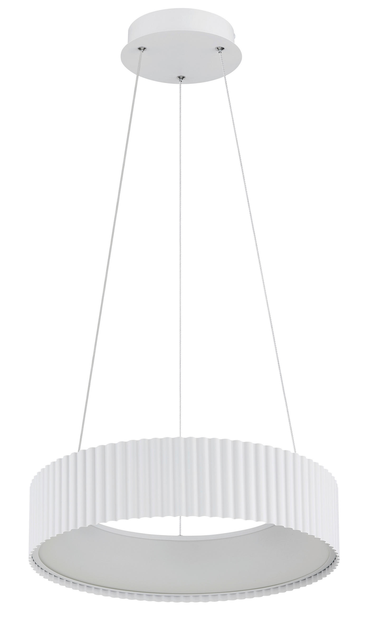 LED-HÄNGELEUCHTE 46/12 cm  - Transparent/Weiß, Basics, Kunststoff/Metall (46/12cm) - Globo