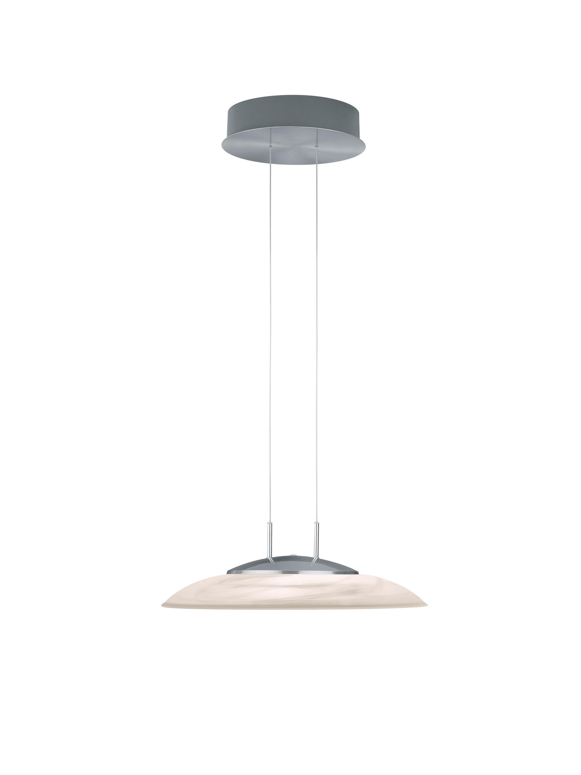 LED-HÄNGELEUCHTE 42,5/150 cm  - Chromfarben/Nickelfarben, Design, Glas/Metall (42,5/150cm) - Hell