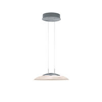 LED-HÄNGELEUCHTE 42,5/150 cm  - Chromfarben/Nickelfarben, Design, Glas/Metall (42,5/150cm) - Hell