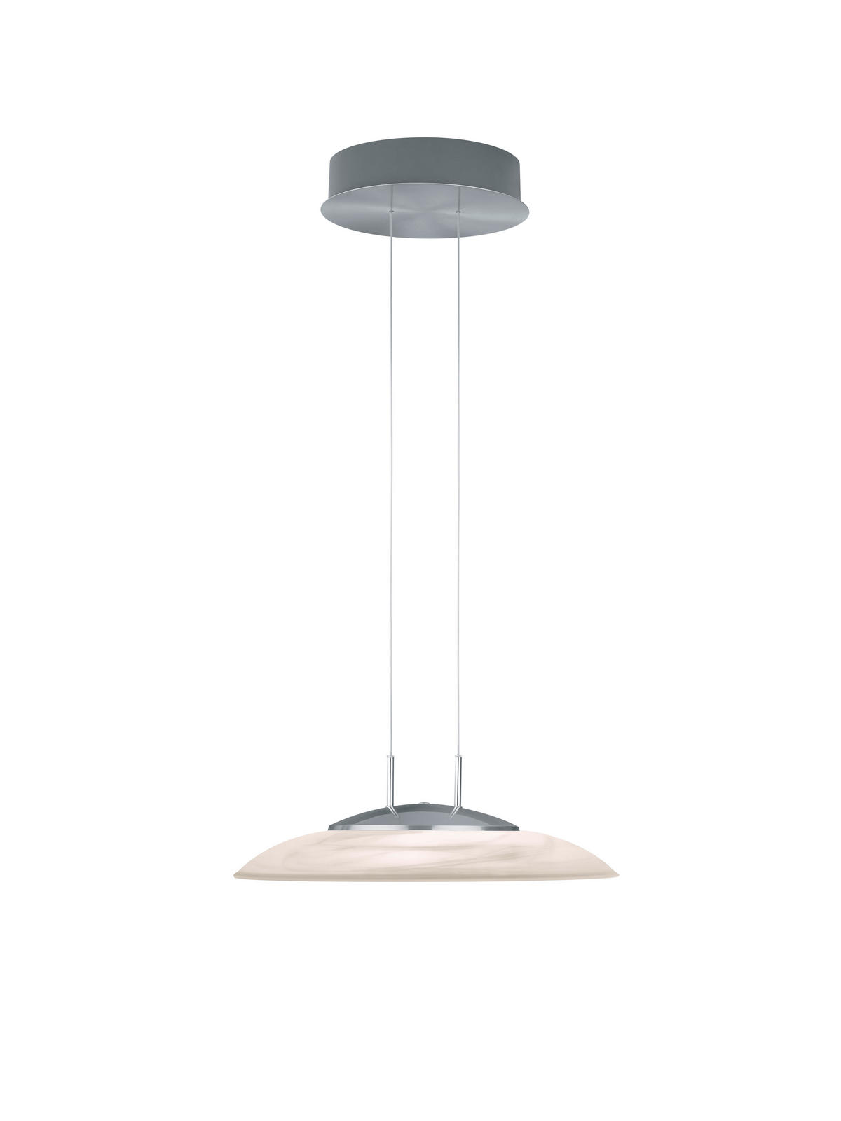 LED-HÄNGELEUCHTE 42,5/150 cm  - Chromfarben/Nickelfarben, Design, Glas/Metall (42,5/150cm) - Hell