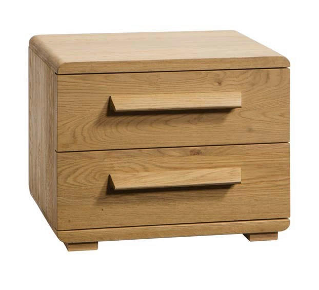 NACHTSCHRANK 48/39/43 cm Eiche massiv  - Eichefarben, Design, Holz (48/39/43cm) - Hasena