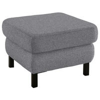 HOCKER in Textil Grau  - Schwarz/Grau, Konventionell, Textil/Metall (69/47/69cm) - Pure Home Comfort
