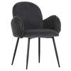 STOL MED ARMSTÖD sammet, plysch  - svart, Design, metall/textil (63/83/62cm) - Landscape