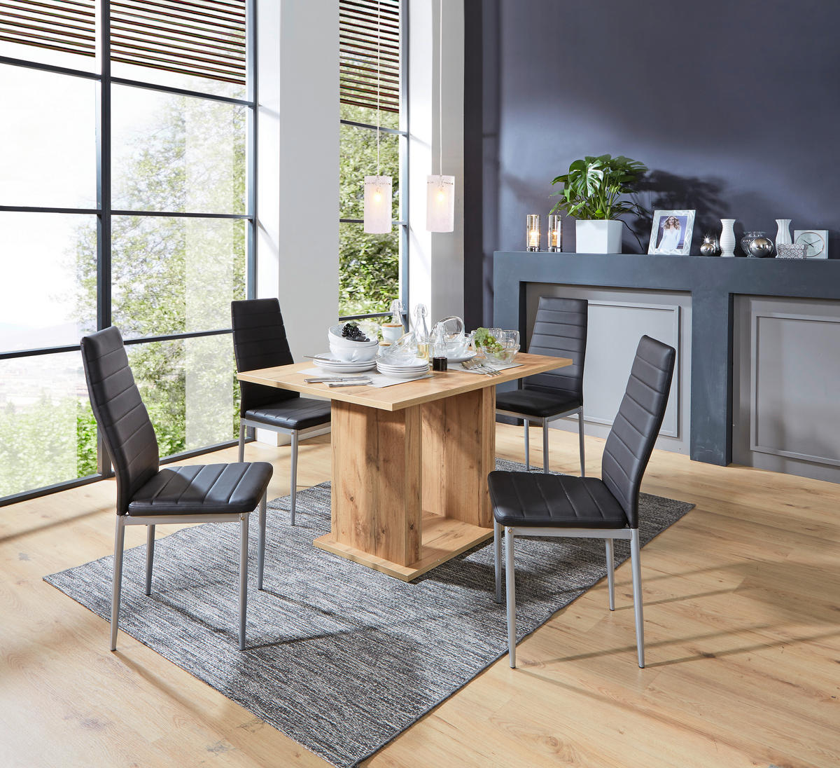 ESSTISCH rechteckig Eichefarben  - Eichefarben, MODERN, Holzwerkstoff (120/80/74cm) - home24