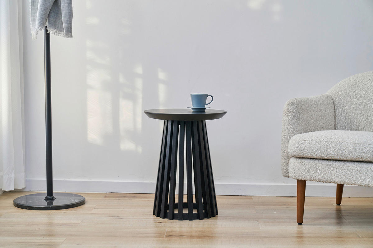 BEISTELLTISCH in Holz 40/40/50 cm  - Schwarz, Design, Holz (40/40/50cm) - MID.YOU