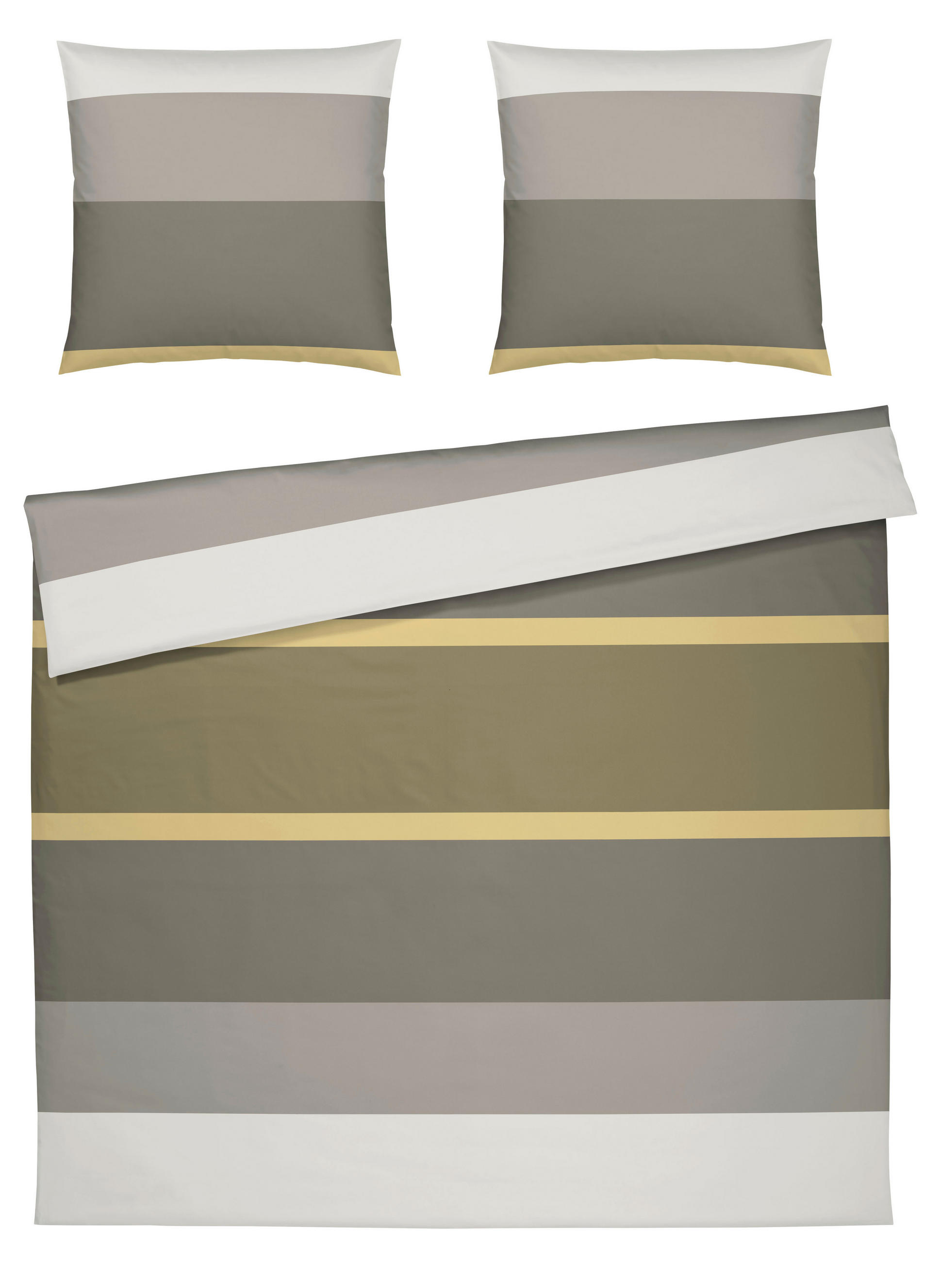BETTWÄSCHE JOOP! MOOD Makosatin 240/220 cm  - Gelb, KONVENTIONELL, Textil (240/220cm) - Joop!