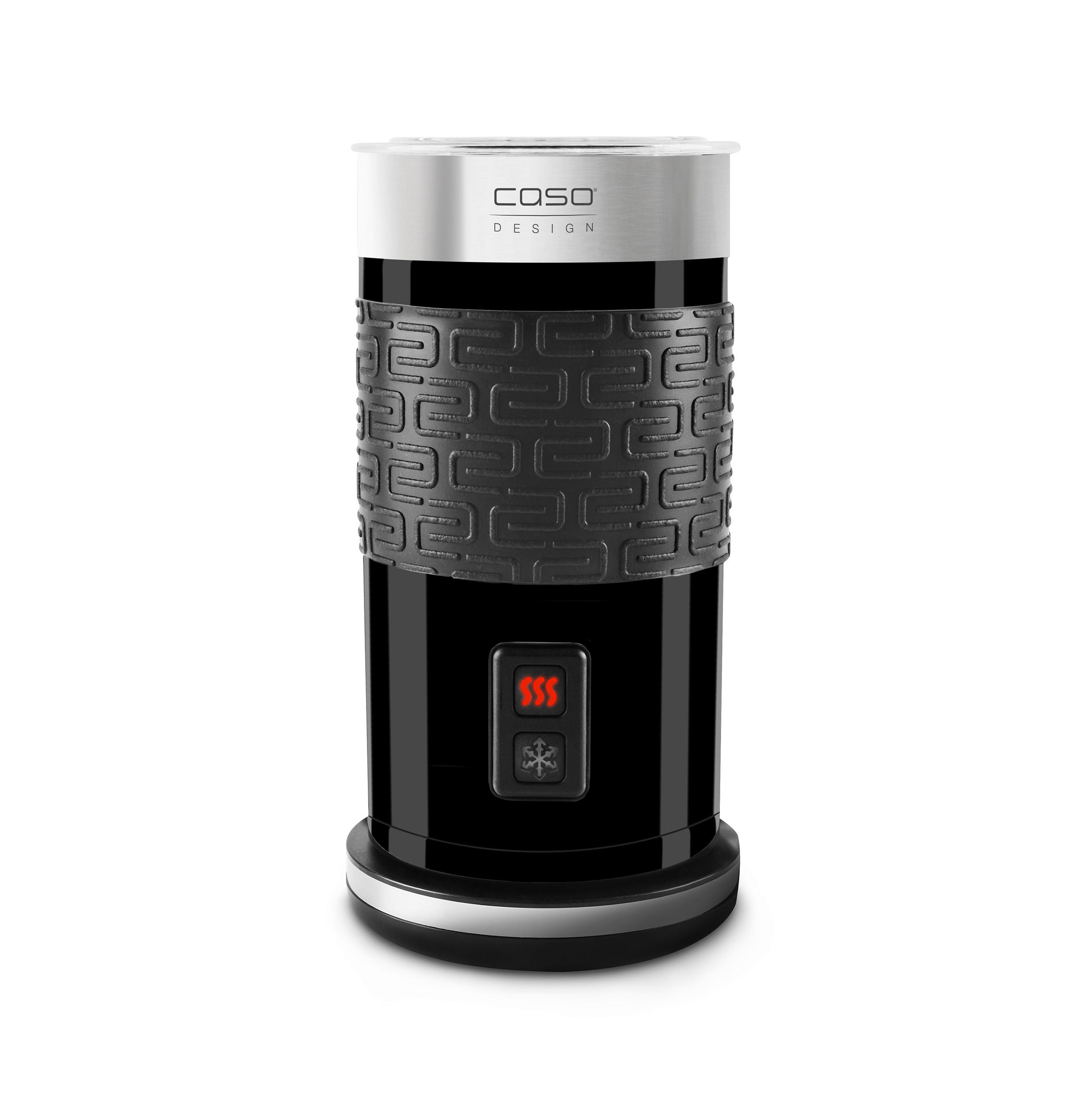 MILCHSCHÄUMER   - Edelstahlfarben/Schwarz, Basics, Kunststoff/Metall (8,5/18/8,5cm) - CASO Design