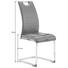 SCHWINGSTUHL Lederlook Chromfarben, Schwarz - Chromfarben/Schwarz, Design, Textil/Metall (42/99/56cm) - Carryhome