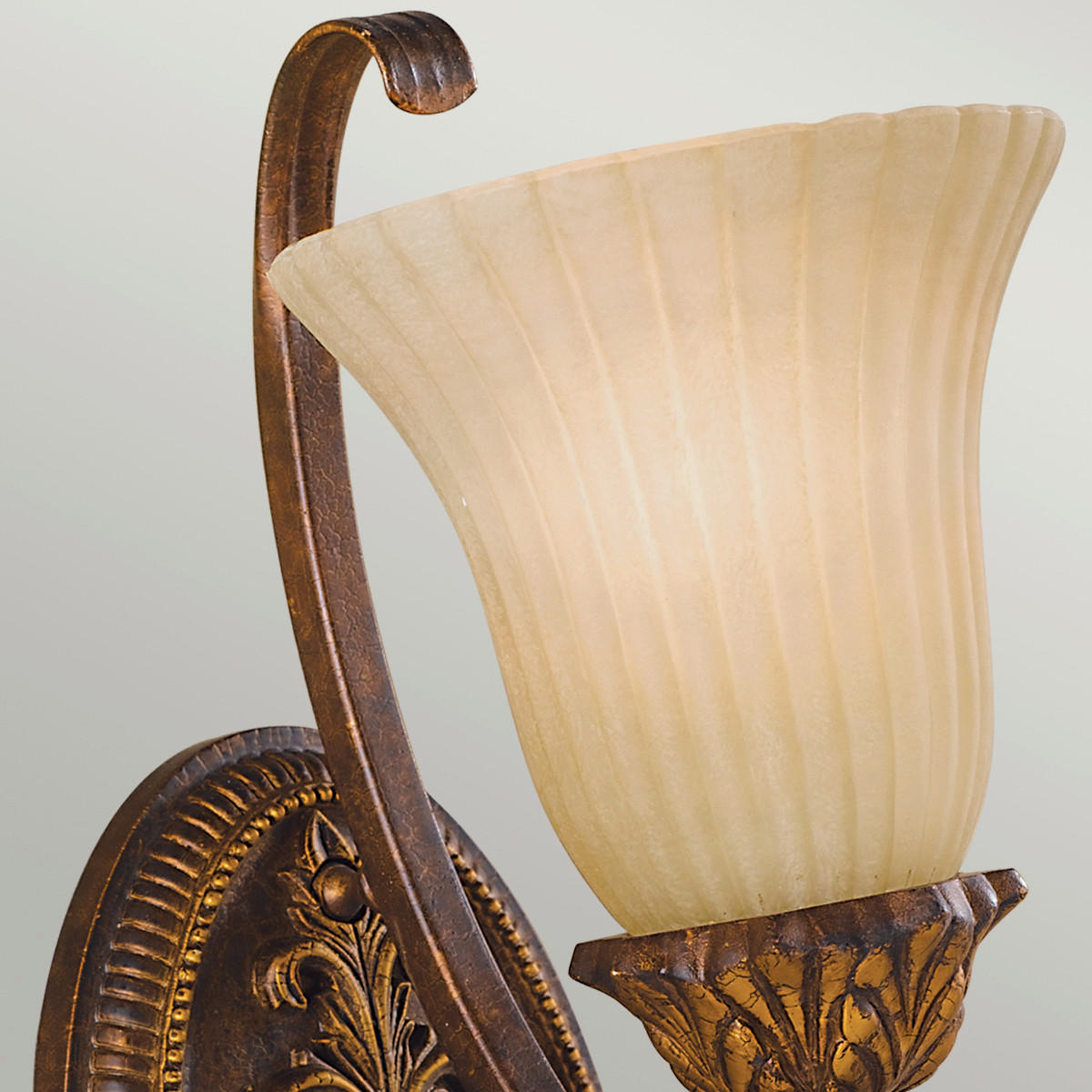 WANDLEUCHTE - Rotbraun, Konventionell, Glas/Metall (15,2/22,9/45,7cm) - Elstead Lighting