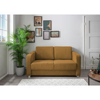 SCHLAFSOFA Cord Goldfarben ,[ ]}Stoffauswahl, Liegefunktion, einzeln ausziehbar, Rücken echt  - Chromfarben/Goldfarben, Basics, Kunststoff/Textil (159/88/87cm) - Livetastic