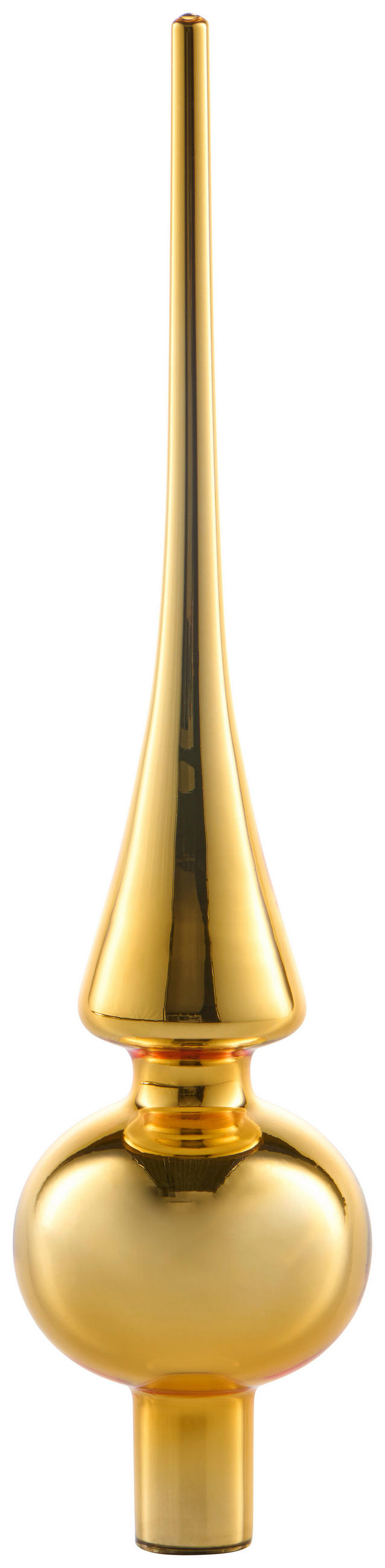 JULGRANSSPIRA  - guldfärgad, Klassisk, glas (26cm)