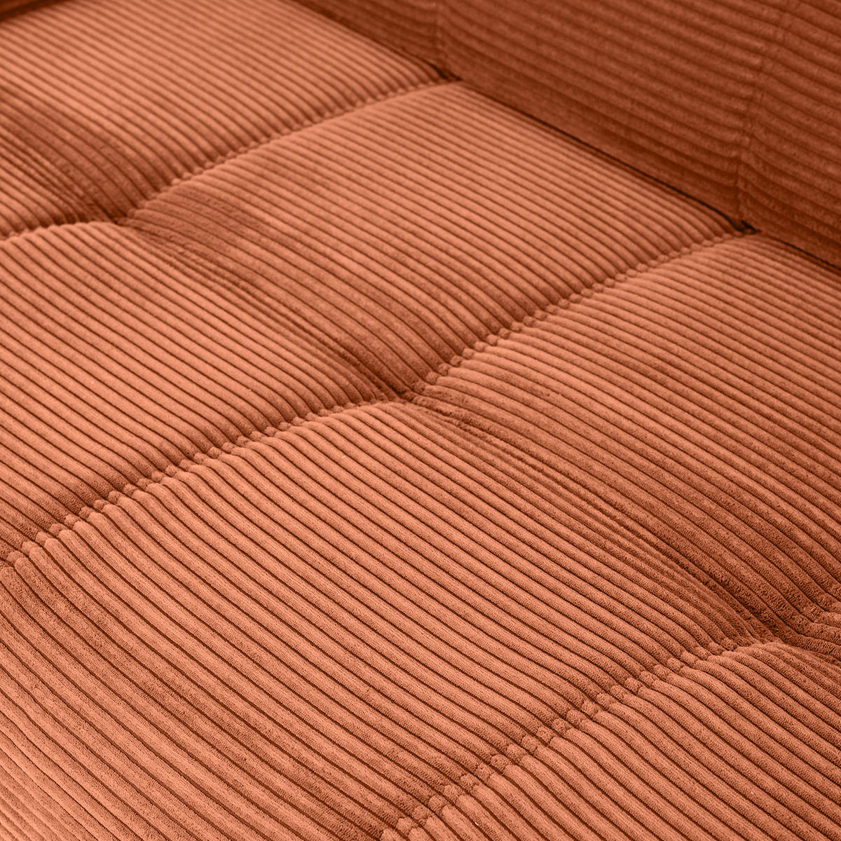 ECKSOFA in Cord Rostfarben  - Rostfarben/Schwarz, Konventionell, Textil/Metall (295/165cm) - Carryhome