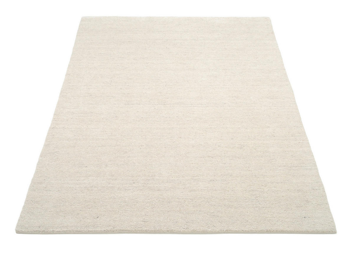 HANDWEBTEPPICH 140/200 cm Creme, Silberfarben  - Silberfarben/Creme, Basics, Textil (140/200cm) - Musterring