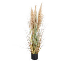DEKORAČNÁ TRÁVA, 120 cm - hnedá, Natur, kov/plast (120cm) - Ambia Home