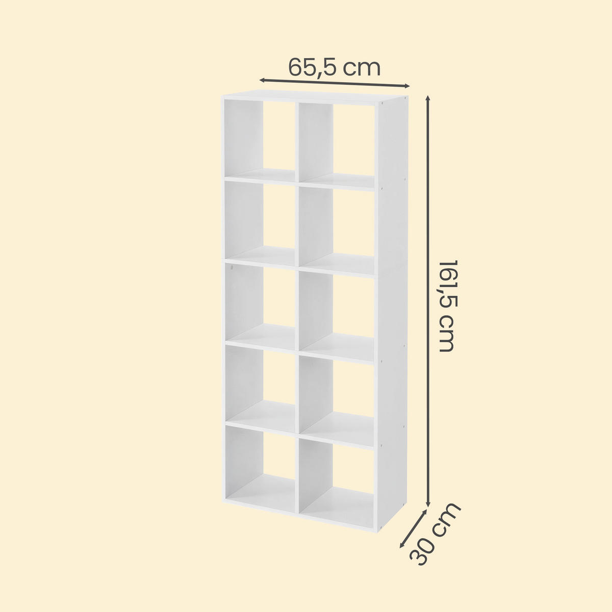 RAUMTEILER - Weiß, Trend, Holzwerkstoff (65,5/161,5/30cm) - Boxxx