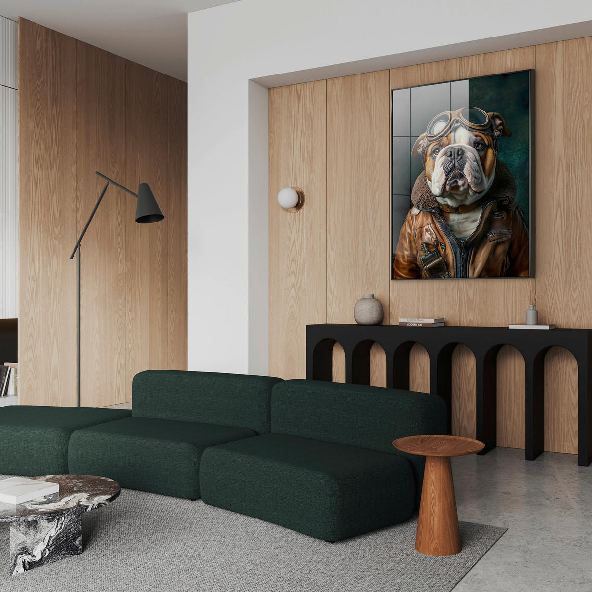 GLASBILD Tiere 80/120 cm  - Multicolor, Basics, Glas/Holz (80/120cm)