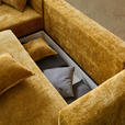 ECKSOFA in Chenille Goldfarben  - Goldfarben/Schwarz, Design, Kunststoff/Textil (194,0/307,0cm) - Carryhome