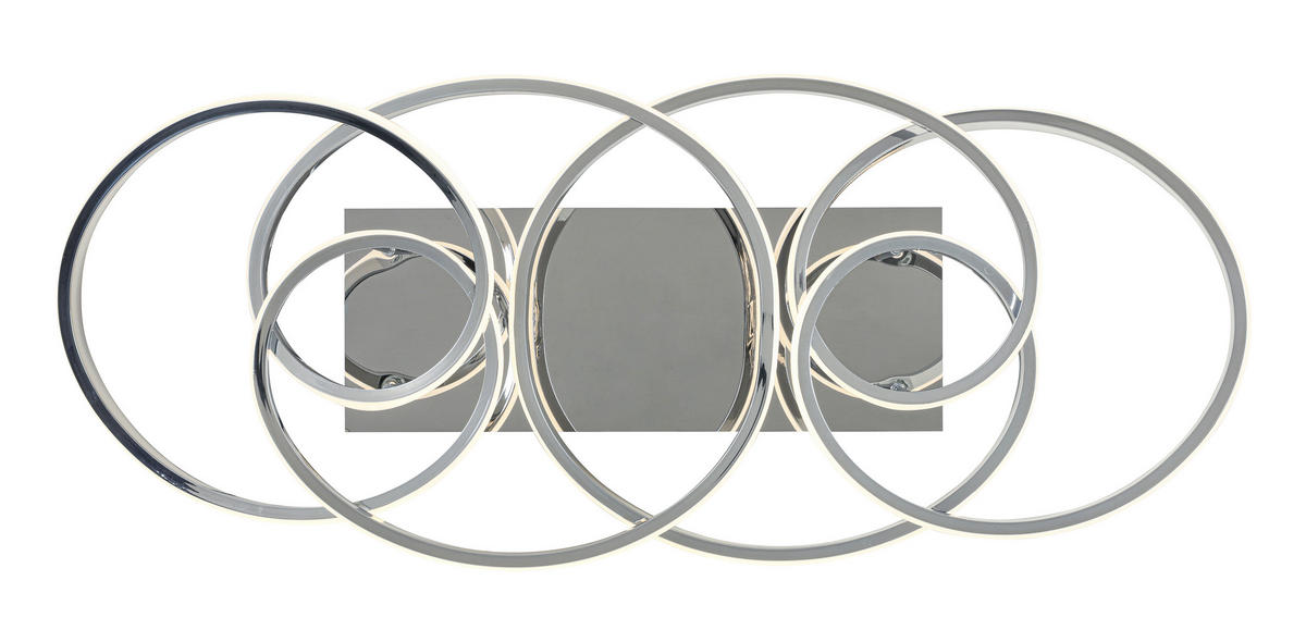 DECKENLEUCHTE 70/40/25 cm  - Chromfarben, Trend, Kunststoff/Metall (70/40/25cm) - Collett's Monde