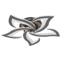 LED-DECKENLEUCHTE Lavonne 55/8,8 cm  - Opal/Schwarz, Design, Kunststoff/Metall (55/8,8cm) - Globo