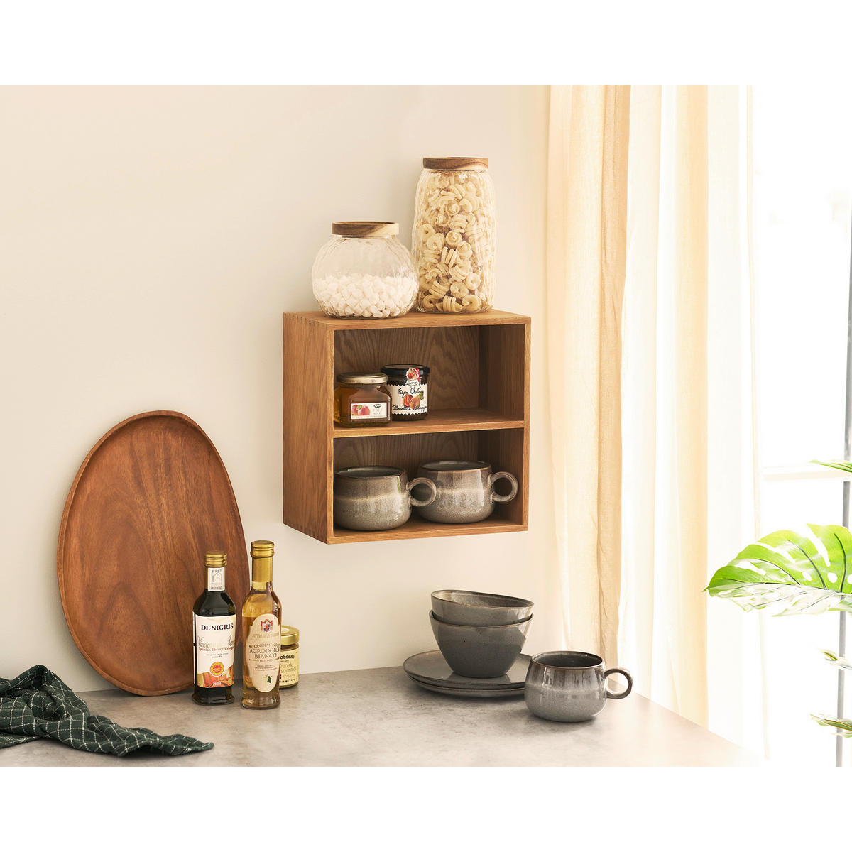 TABLETT     - Akaziefarben, Basics, Holz (39,5/2,5/28cm)