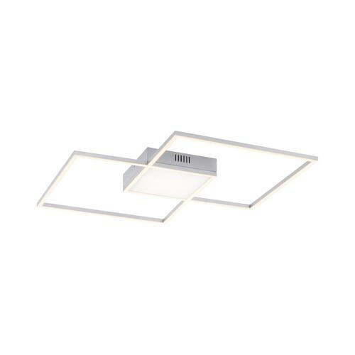 LED-Deckenleuchte Asmin 60/60/5,3 cm   - Silberfarben, Design, Kunststoff/Metall (60/60/5,3cm)