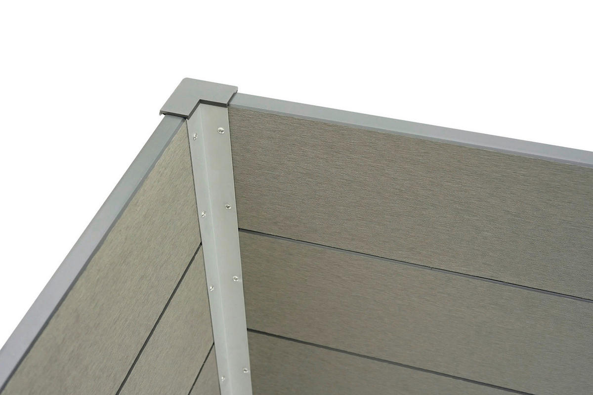 VYVÝŠENÝ ZÁHON   - šedá, Konvenční, kov (160/70/75cm) - Prestige Home