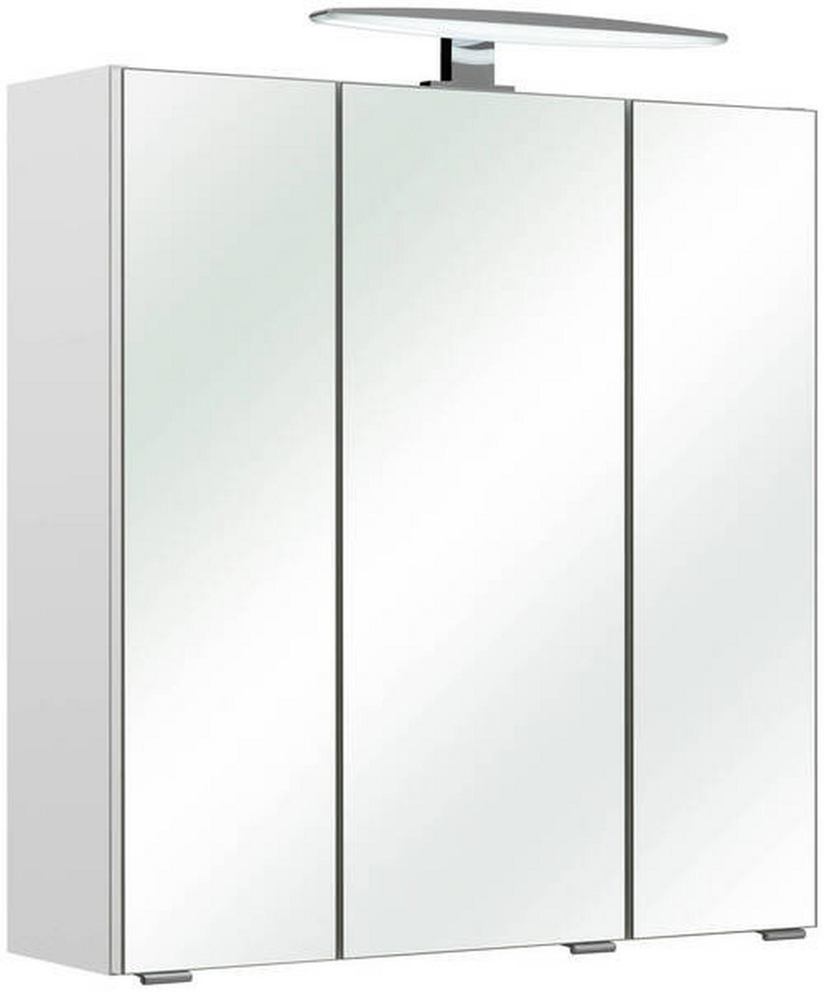 SPIEGELSCHRANK 65/70/20 cm  - Chromfarben/Weiß, KONVENTIONELL, Glas/Holzwerkstoff (65/70/20cm) - Xora