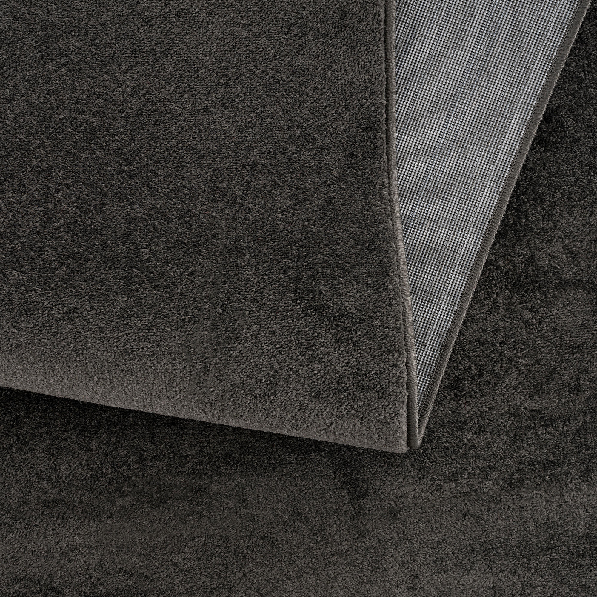 WEBTEPPICH 150 cm Uni Dunkelgrau  - Dunkelgrau, LIFESTYLE, Kunststoff/Textil (150cm) - Novel