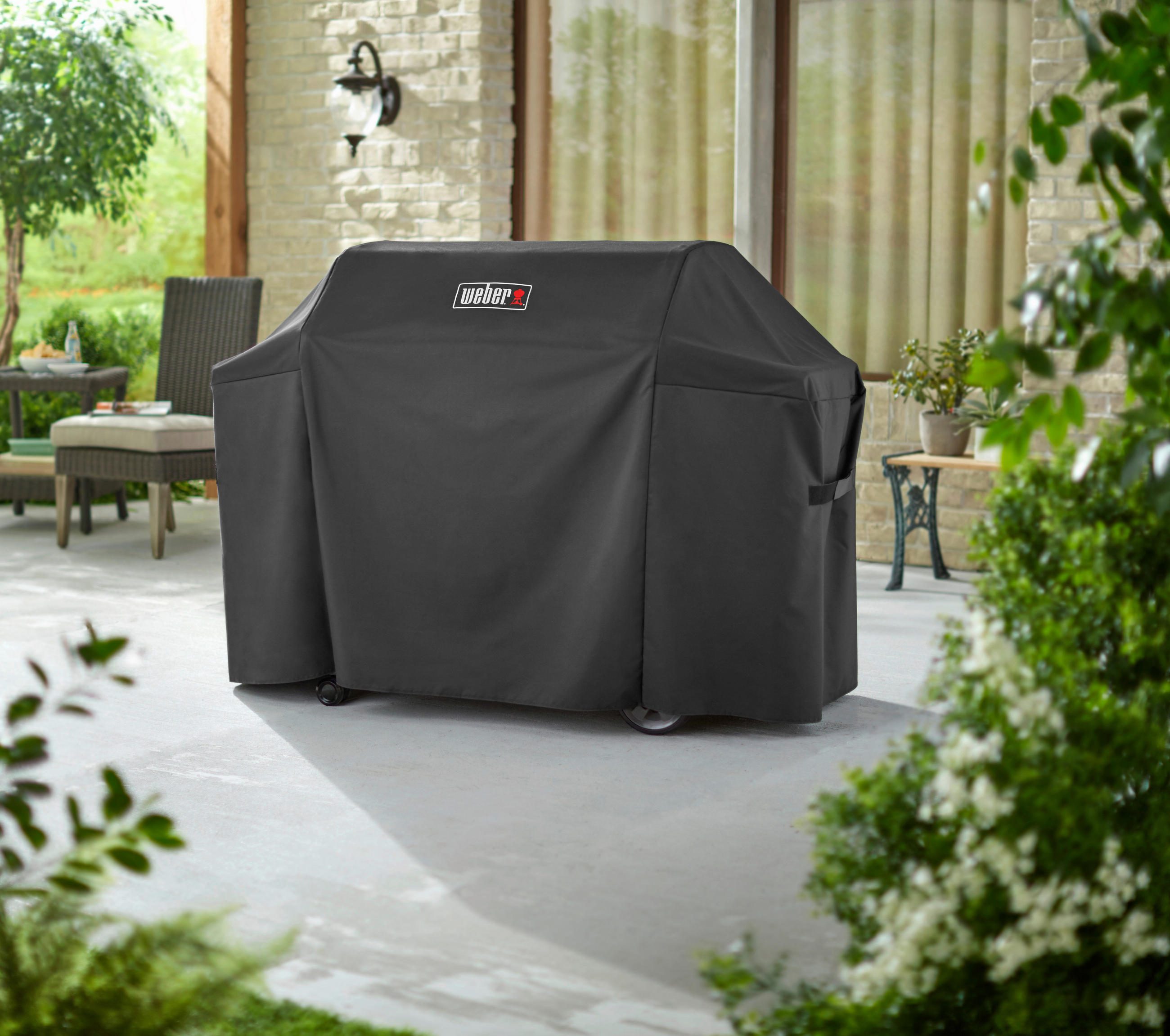 GRILLABDECKHAUBE - Schwarz, Basics, Kunststoff (63.5/113/165cm) - Weber Grill