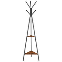 GARDEROBENSTÄNDER in Braun, Schwarz 49/179/49 cm   - Schwarz/Braun, Trend, Holzwerkstoff/Metall (49/179/49cm) - Boxxx